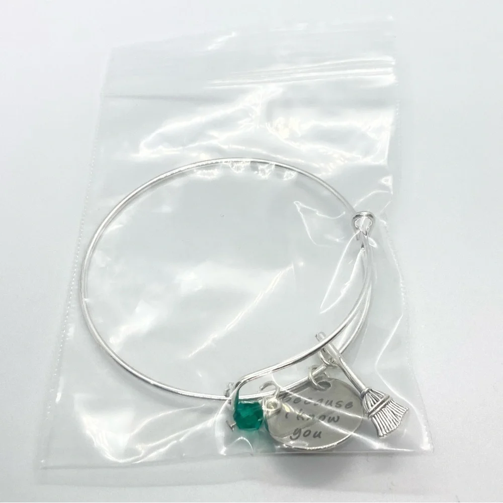 Wicked the Musical Elphaba Expandable Bangle Charm Bracelet